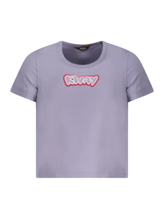 "K-WAY T-Shirts im Sale | K-Way K3126SWPEMEL Kurzarm-T-Shirt mit Rundhalsausschnitt und Logo für Mädchen online kaufen"|Planet-Deluxe