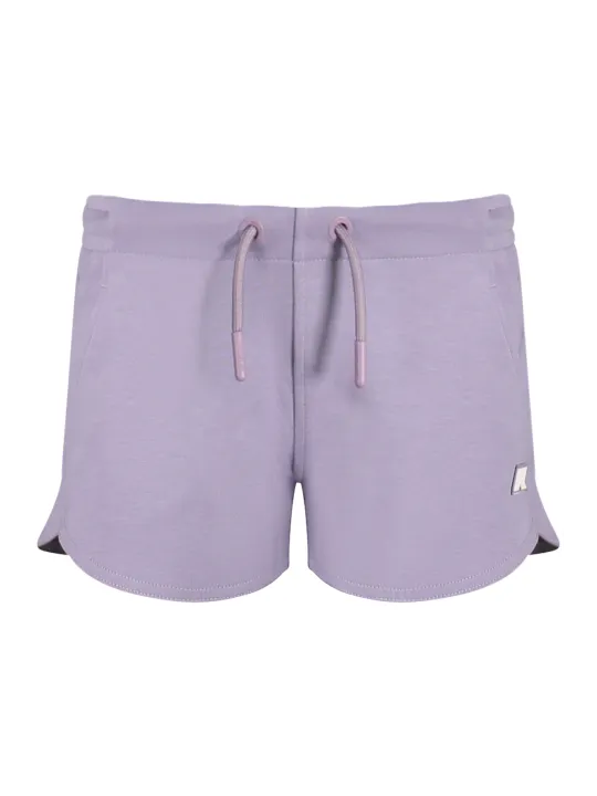 "K-WAY Hosen im Sale | K-Way K1141NWPRYKIELLE_VI721 Mädchen Shorts mit elastischer Taille und Applikationen online kaufen"|Planet-Deluxe