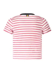 "K-WAY T-Shirts im Sale | K-WAY K31381WPEMELI_BIAN6 Gestreiftes T-Shirt mit Kontrastdetails und Logo für Jungen online kaufen"|Planet-Deluxe