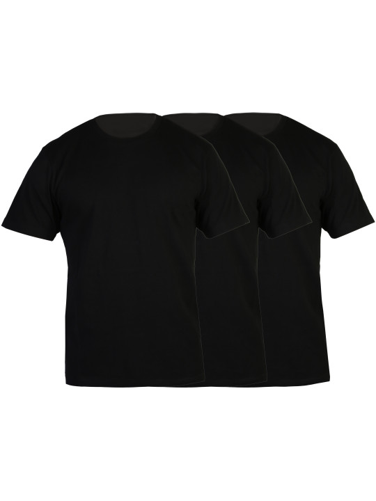 Schwarzes T-Shirt Vorder- und Rückseite