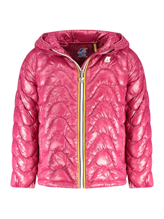 "K-WAY Jacken im Sale | K-WAY K2128XWPMADLAINE_VIQ13 Mädchen Langarmjacke mit Kapuze und 2 Außentaschen online kaufen"|Planet-Deluxe
