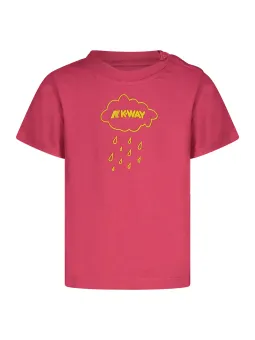 "K-WAY Mädchen T-Shirt: Kurzarm, Rundhals, Logo-Print"