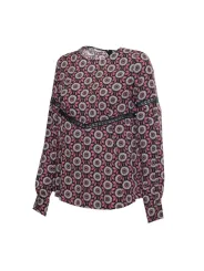 Weißes Baumwoll-Langarmshirt mit Gürtel
