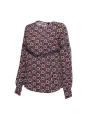 Weißes Baumwoll-Langarmshirt mit Gürtel