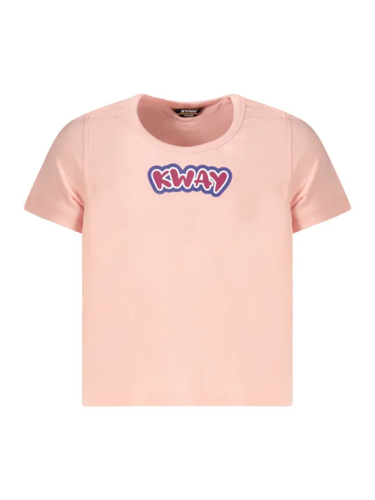 "K-WAY T-Shirts im Sale | K-Way K3126SWPEMEL Kurzarm-T-Shirt mit Druck und Logo für Mädchen online kaufen"|Planet-Deluxe