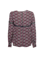 Weiße Bluse mit floralem Print