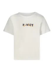 "K-WAY T-Shirts im Sale | K-Way K7124RWEPETE Kurzarm T-Shirt mit Rundhalsausschnitt und Logo für Jungen online kaufen"|Planet-Deluxe