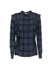 Navy blau kariertes Hemd Harmont Blaine
