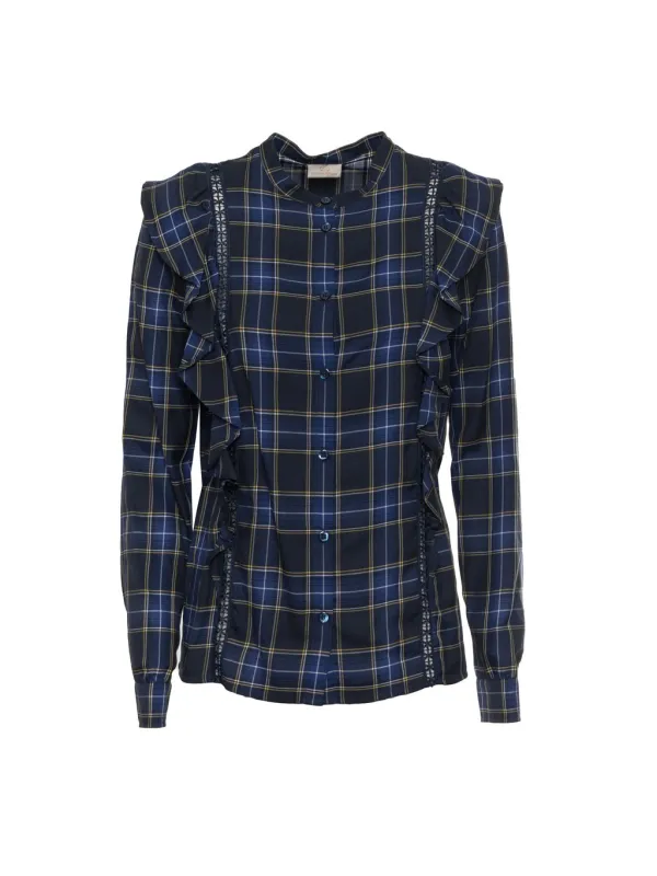 Navy blau kariertes Hemd Harmont Blaine Navy blau kariertes Hemd Harmont Blaine