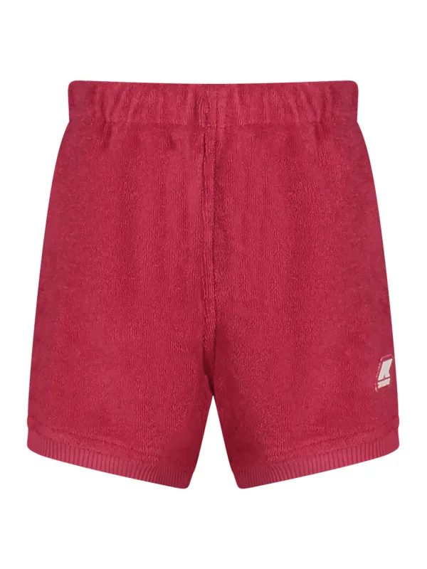 "K-WAY Hosen im Sale | K-Way K11275WENOISETTE_RSXBW Mädchen Shorts mit elastischem Bund und Logo Applikation online kaufen"|Planet-Deluxe