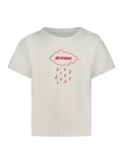 "K-WAY Jungen T-Shirt: Kurzarm, Rundhals, Logo-Print"