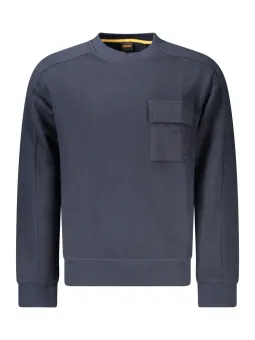 Bio-Baumwolle Sweatshirt mit Tasche & Kontrastdetails