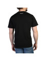 Schwarzes Off-White Baumwoll-T-Shirt Rückseite