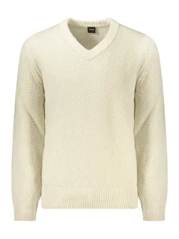 "V-Pullover mit Kontrast & Logo von Boss – Stilvoll & Elegant"