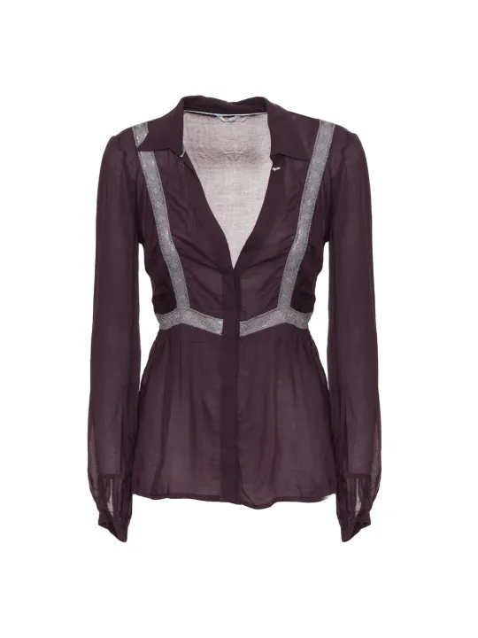 Transparente V-Ausschnitt Bluse Harmont Blaine