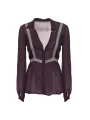 Transparente V-Ausschnitt Bluse Harmont Blaine
