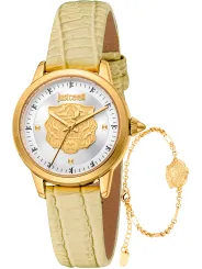 Goldene Just Cavalli Damenuhr Braun
