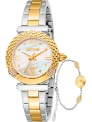 Goldene Just Cavalli Damenuhr Grau