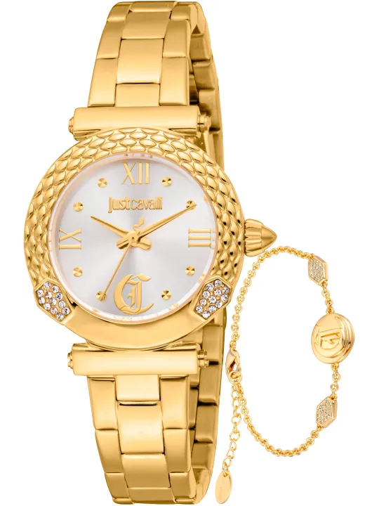 Goldene Just Cavalli Damenuhr Gelb
