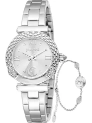 Silberne Just Cavalli Herrenuhr Grau