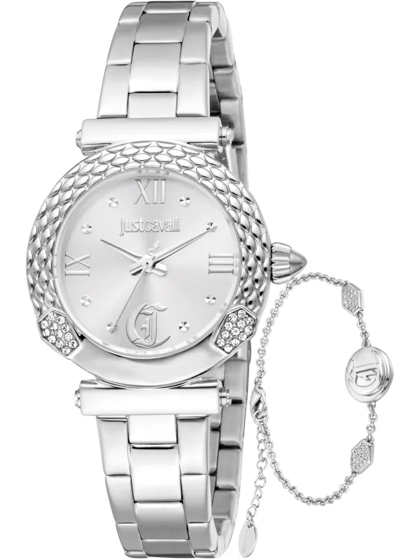 Silberne Just Cavalli Herrenuhr Grau Silberne Just Cavalli Herrenuhr Grau