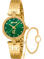 Goldene Just Cavalli Tigeruhr mit Grün