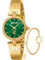 Goldene Just Cavalli Tigeruhr mit Grün