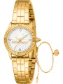Goldene Just Cavalli Damenarmbanduhr mit Diamanten