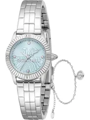 Graue Just Cavalli Damenarmbanduhr mit Diamanten