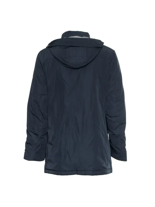 Wasserdichte, gepolsterte blaue Jeansjacke Harmont Blaine