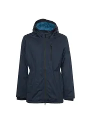 Blaue wasserdichte Herrenjacke mit Kapuze