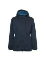 Blaue wasserdichte Herrenjacke mit Kapuze