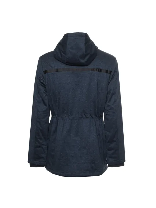 Dunkelblaue Kapuzenjacke mit Reißverschluss
