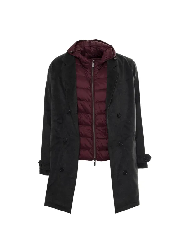Trenchcoat mit gesteppter Innenjacke Grau Trenchcoat mit gesteppter Innenjacke Grau