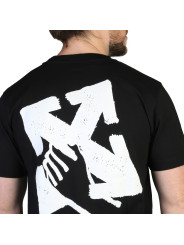 Schwarzes T-Shirt mit weißem Design