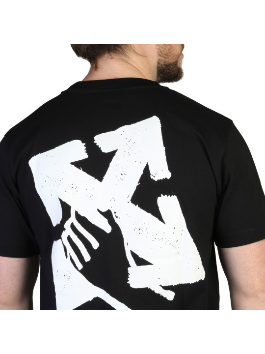 Schwarzes T-Shirt mit weißem Design