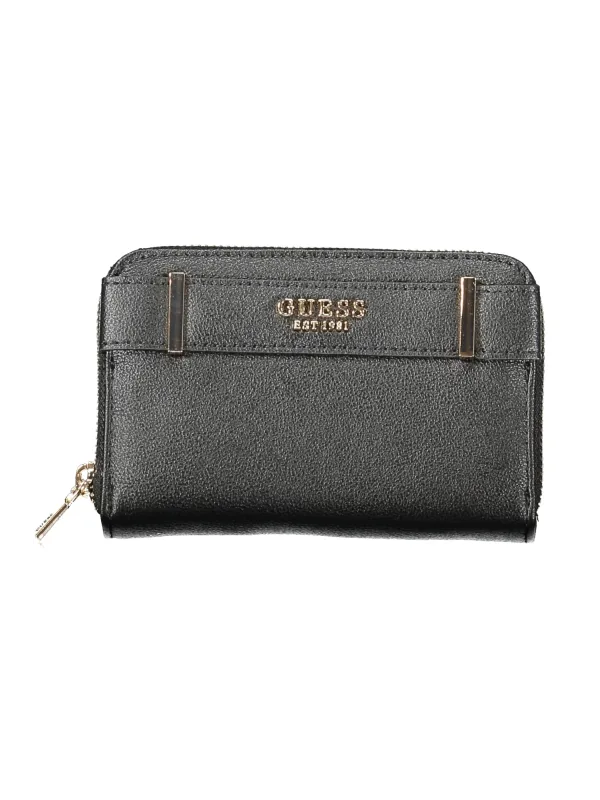 GUESS JEANS BG9633140_NEBLACK - Elegante Schwarze Geldbörse