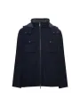 Dunkelblaue Kapuzenjacke mit Brusttaschen