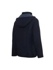 Navy blue hooded winter jacket