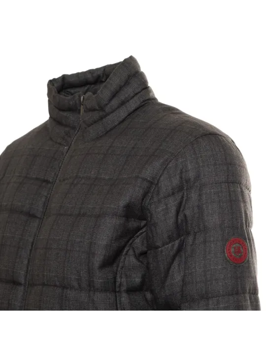 Graue Jeansjacke mit Reißverschluss