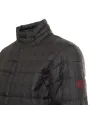 Graue Jeansjacke mit Reißverschluss