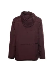 Dunkelbraune Herren Daunenjacke mit Kapuze
