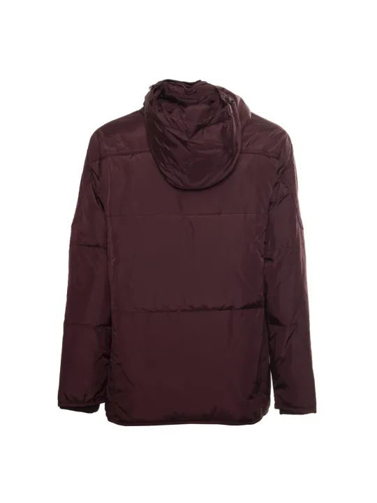 Dunkelbraune Herren Daunenjacke mit Kapuze