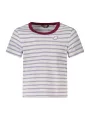 "K-WAY T-Shirts im Sale | K-WAY K31381WPEMELI_VIAO8 Mädchen T-Shirt mit gestreiftem Muster und Logo Applikation online kaufen"|Planet-Deluxe