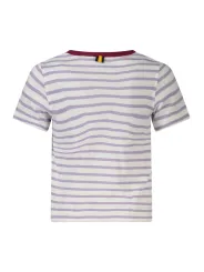 "K-WAY T-Shirts im Sale | K-WAY K31381WPEMELI_VIAO8 Mädchen T-Shirt mit gestreiftem Muster und Logo Applikation online kaufen"|Planet-Deluxe