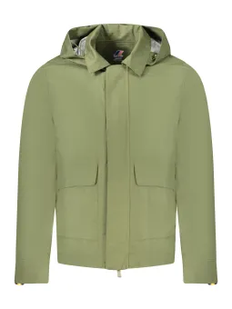 "KWAY Jacke: Abnehmbare Kapuze & Logo, mit Taschen"