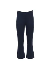 Marineblaue Schlaghose mit hohem Bund