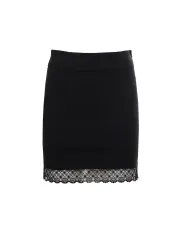 Schwarzer Twinset Minirock elegante Damen