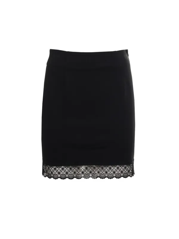 Schwarzer Twinset Minirock elegante Damen Schwarzer Twinset Minirock elegante Damen