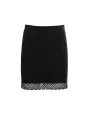 Schwarzer Twinset Minirock elegante Damen